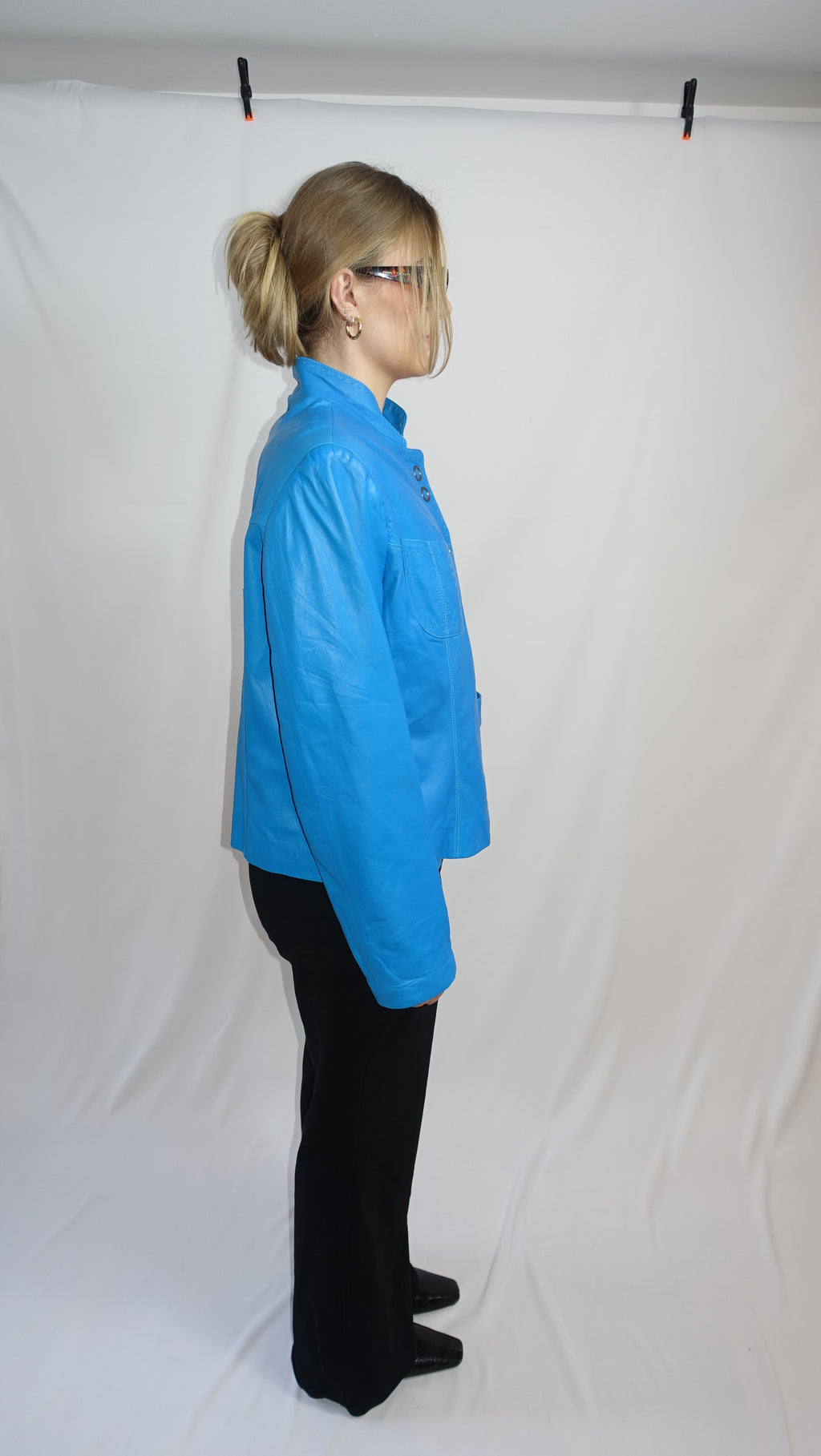 Blue Leather Jacket