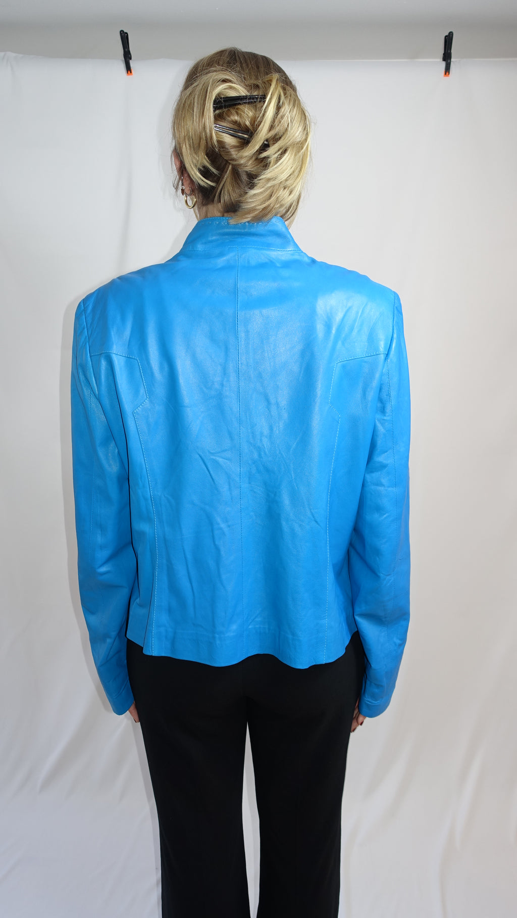 Blue Leather Jacket