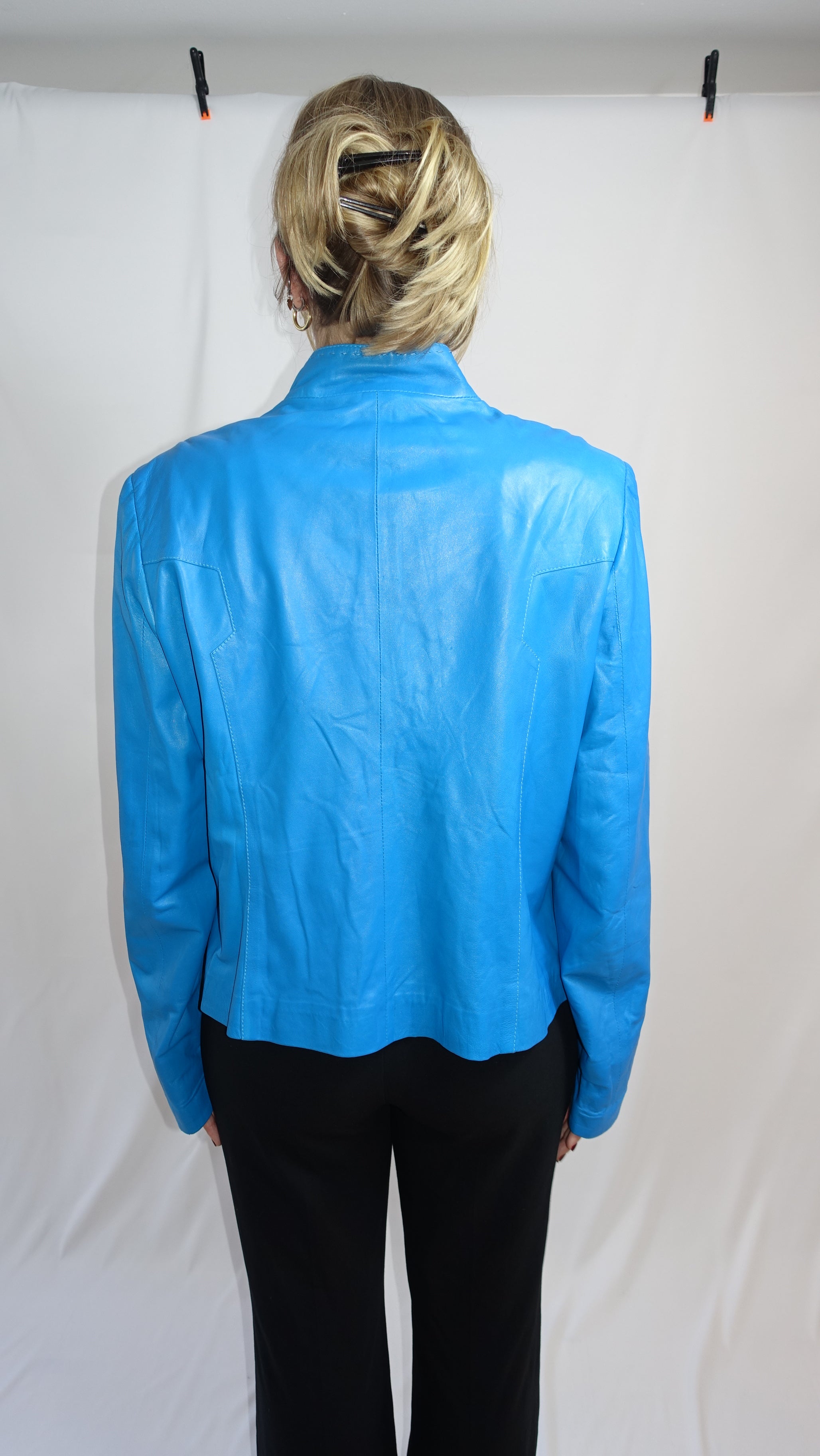 Blue Leather Jacket