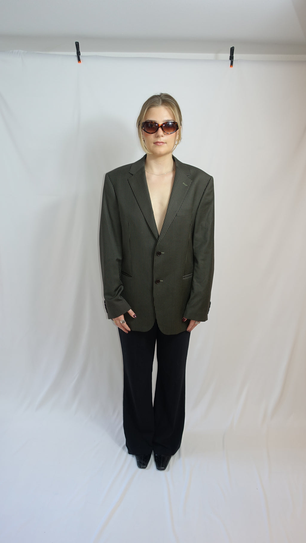 Pinstripe Blazer