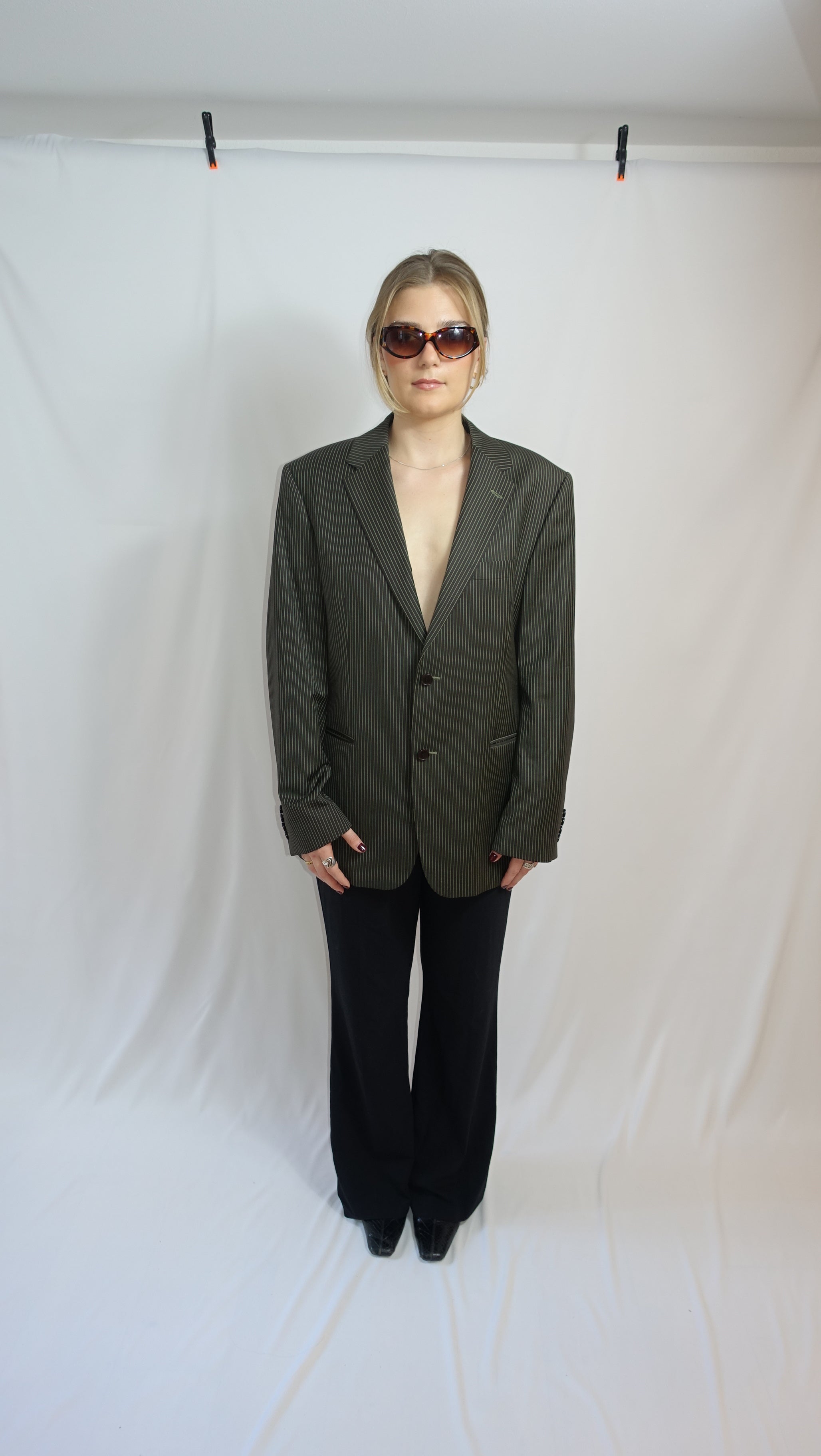 Pinstripe Blazer