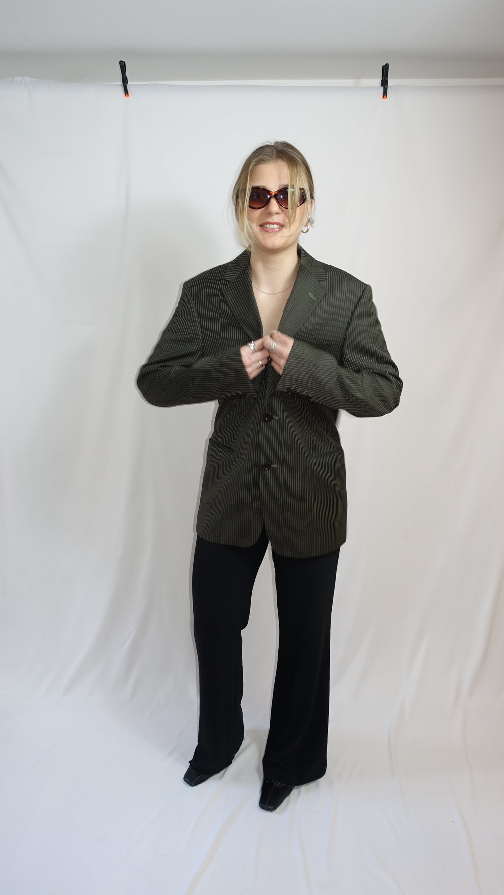 Pinstripe Blazer