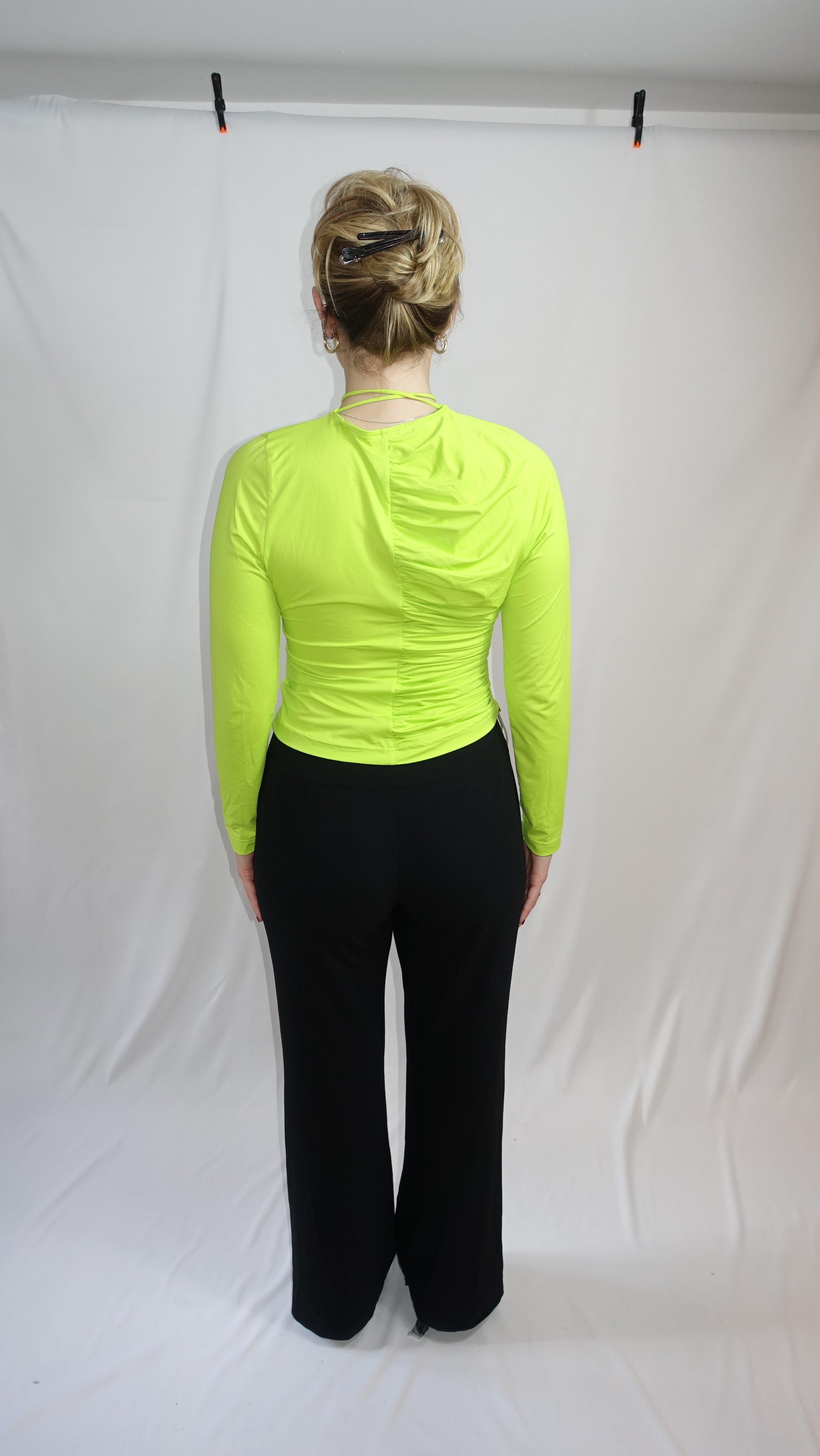 Neon Longsleeve Top With Tie Detail