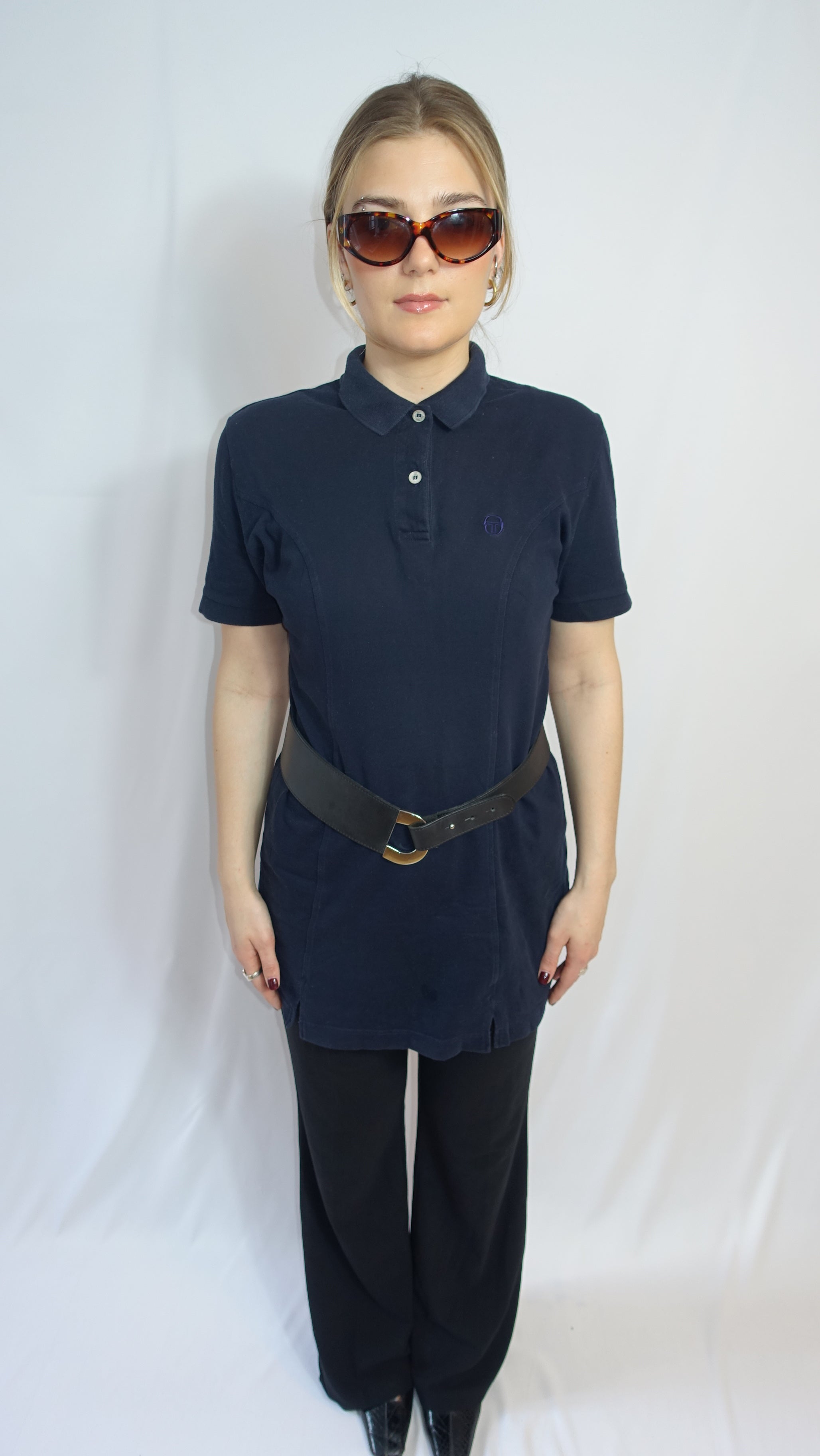Navy Shortsleeve Polo Dress