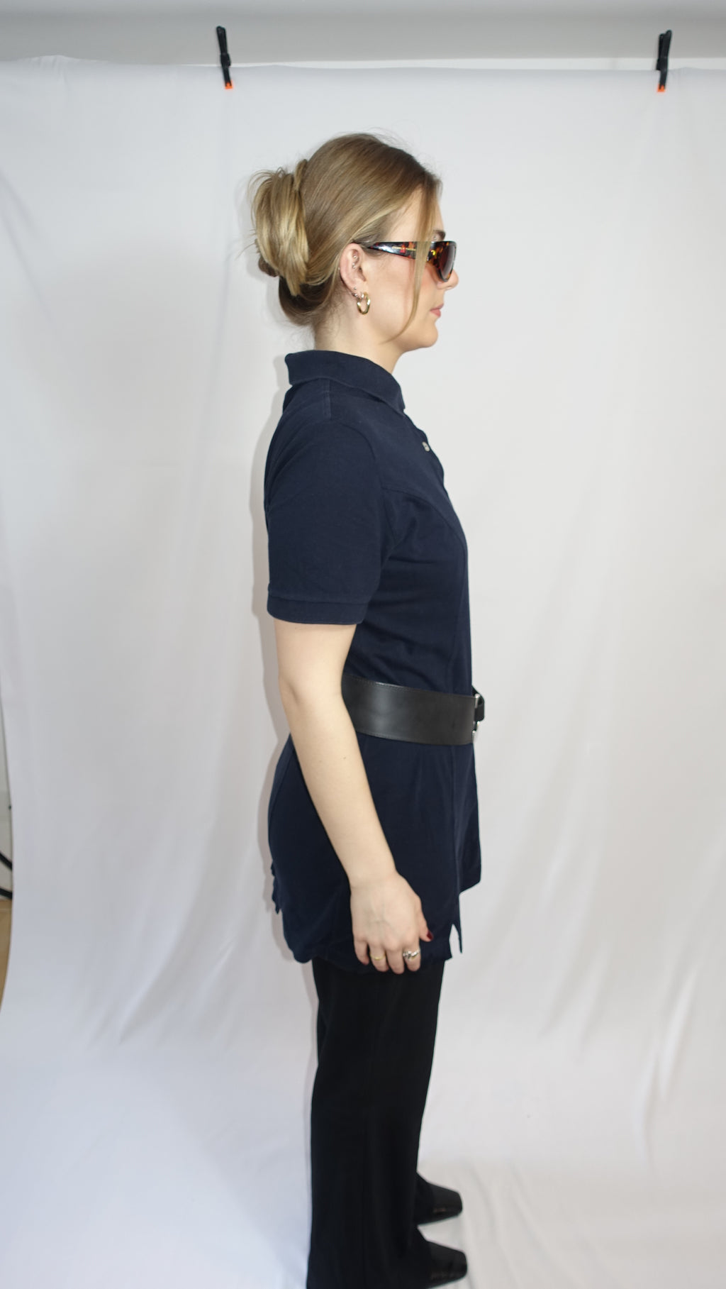 Navy Shortsleeve Polo Dress