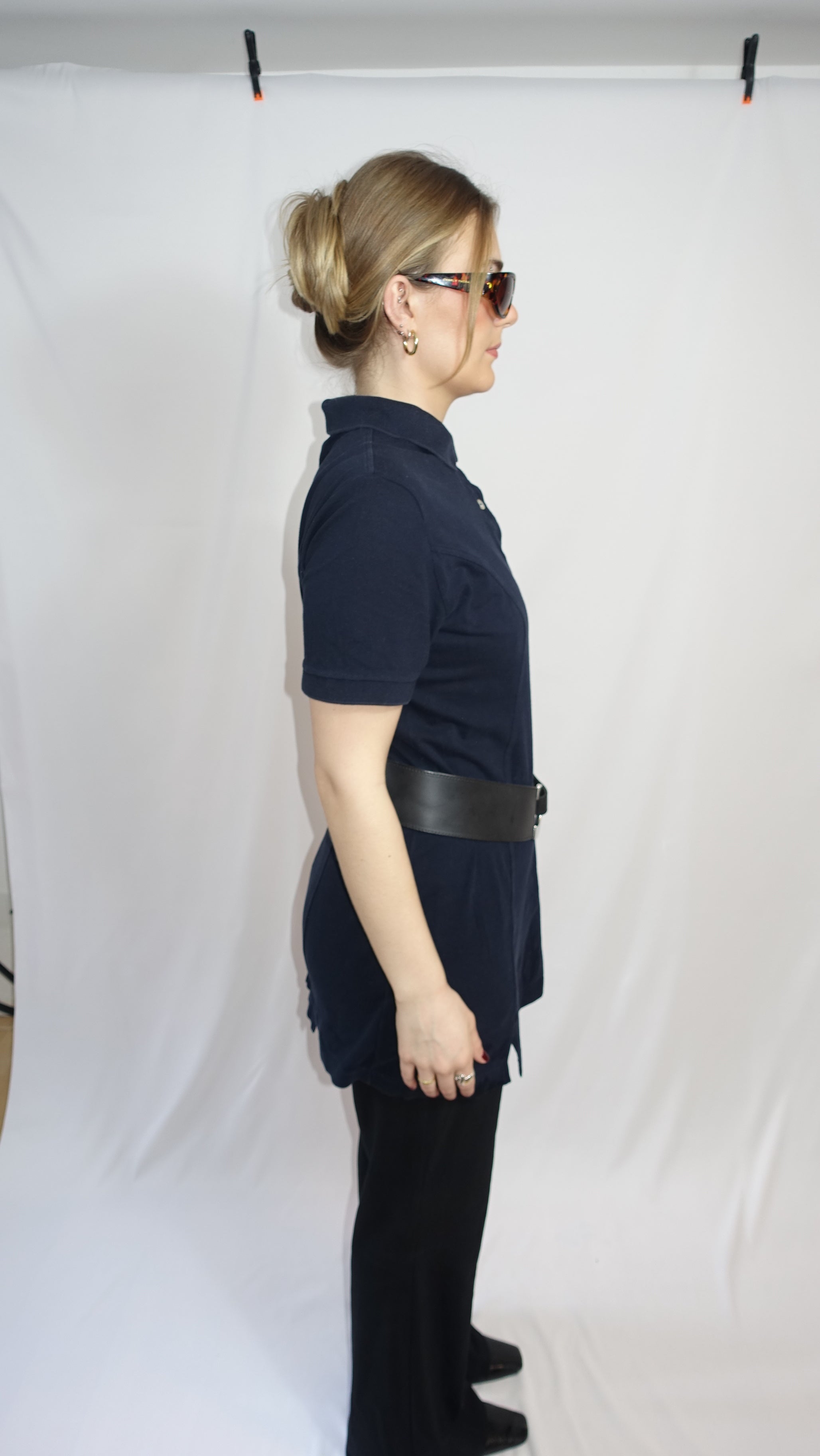 Navy Shortsleeve Polo Dress