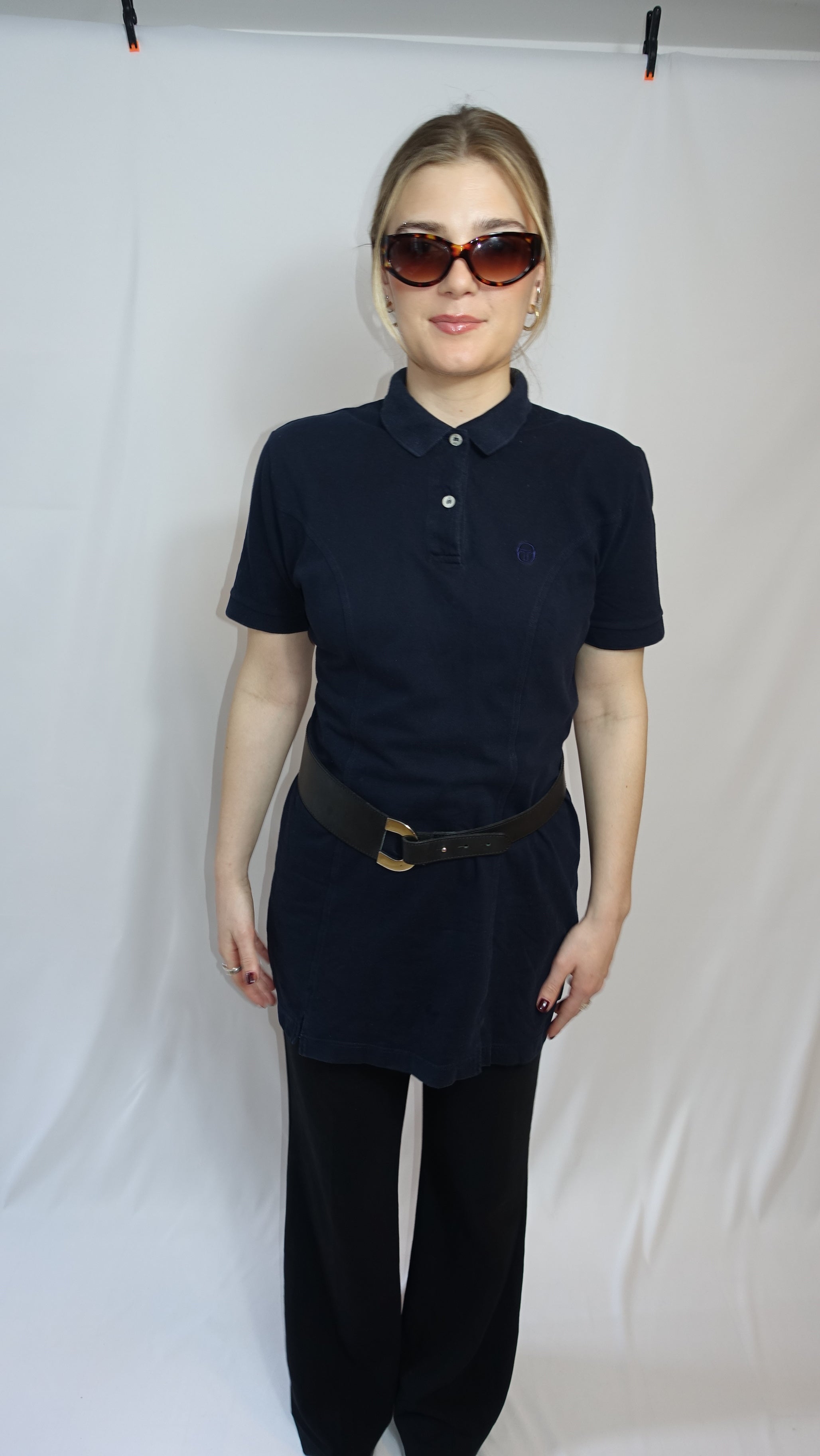 Navy Shortsleeve Polo Dress