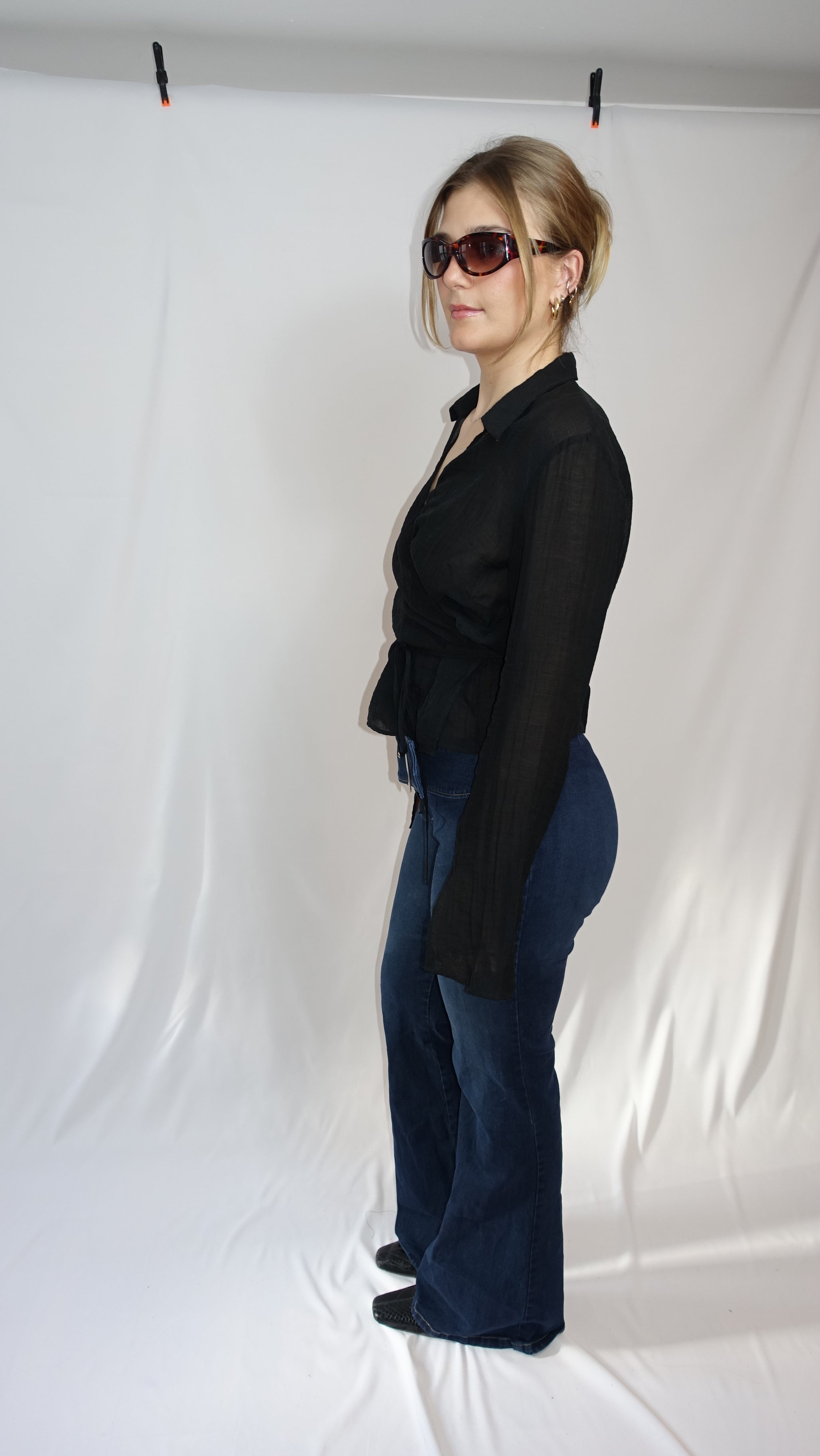 Bootcut Jeans With Buckle Belt